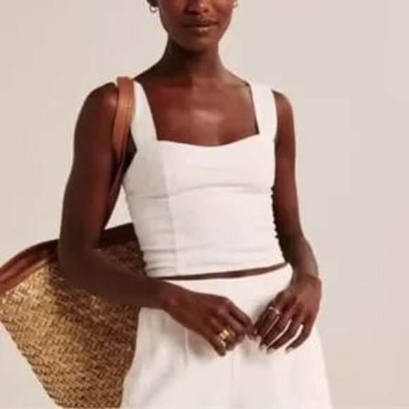 Abercrombie & Fitch White Corset Tank Top | Size M | EUC 🤍 - Picture 2 of 3